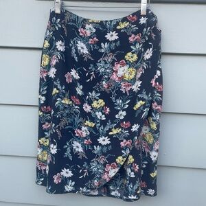 Loft Sarong Style Wrap Front Floral Skirt 10